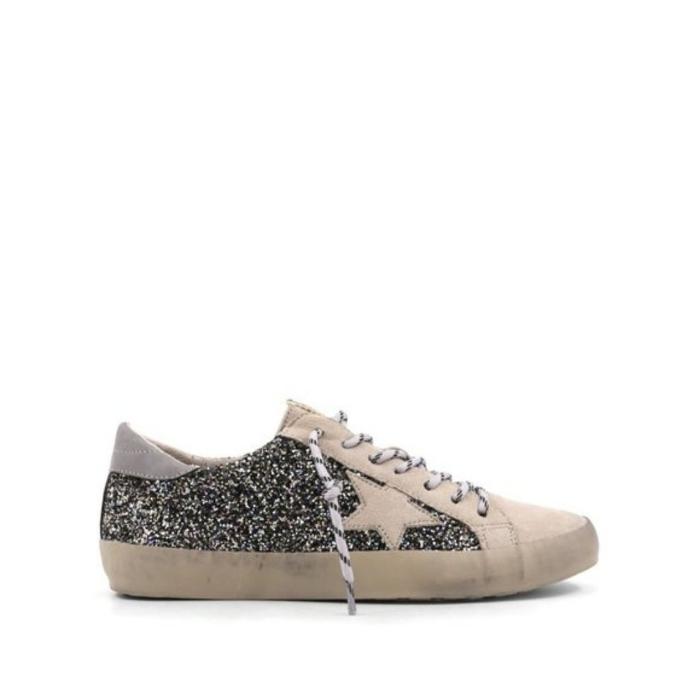 Shu Shop Perry Glitter Sneakers in Pewter